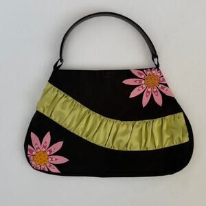 Vintage Flower Appliqué Purse